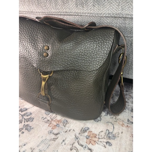Stunning Pulicati large Italian Leather Bag. Great Condition In Olive Green. - Picture 14 of 14